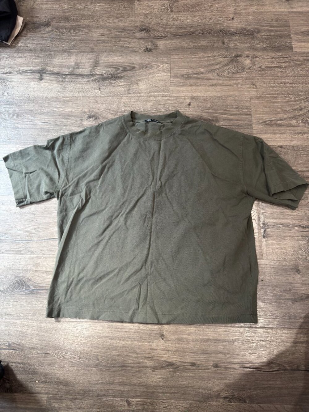 Zara Olive Green Oversized Tee Mens L